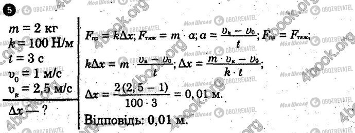 ГДЗ Фізика 10 клас сторінка Вар1 Впр5